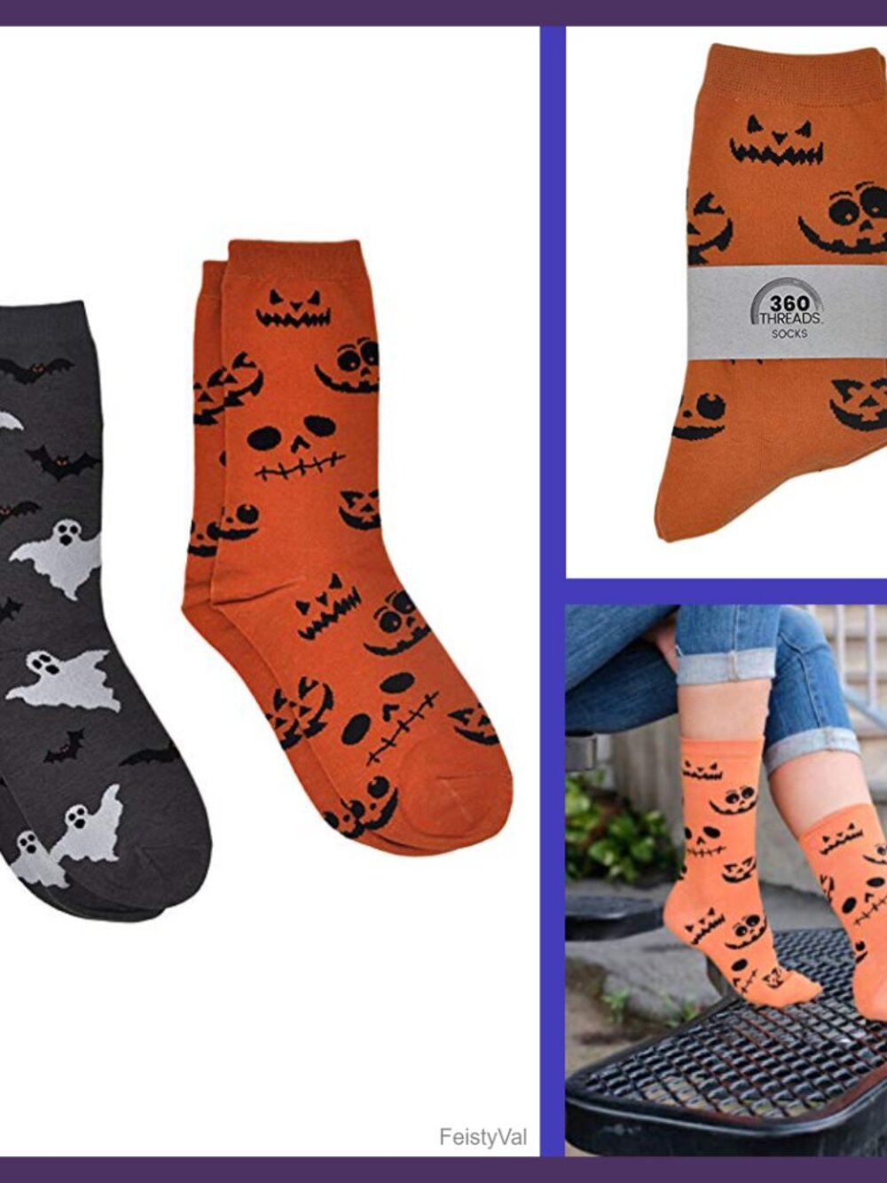Women's Novelty Crew Socks 2 Pair Set Cotton Blend Prints